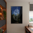 Quadro Decorativo Animais Black Panthe Com Moldura E Vidro Pr