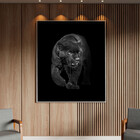 Quadro Decorativo Animais Black Panthe Com Moldura Prata - 18