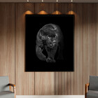 Quadro Decorativo Animais Black Panthe Com Moldura Preto - 15