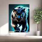 Quadro Decorativo Animais Black Panther - 200x120 Cm