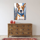 Quadro Decorativo Animais Cachorro De Coleira Em Pixels - 100