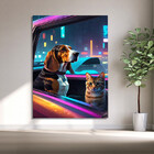 Quadro Decorativo Animais Cão E Gato Olhando Pela Janela - 20