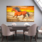 Quadro Decorativo Animais Cavalo A Beira Mar - 180x135 Cm