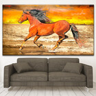 Quadro Decorativo Animais Cavalo A Beira Mar - 200x100 Cm