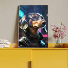 Quadro Decorativo Animais Dachshund Fashion Com Moldura E Vid