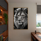 Quadro Decorativo Animais Elegância Selvagem Com Moldura Dour