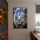 Quadro Decorativo Animais Elegância Selvagem Com Moldura E Vi