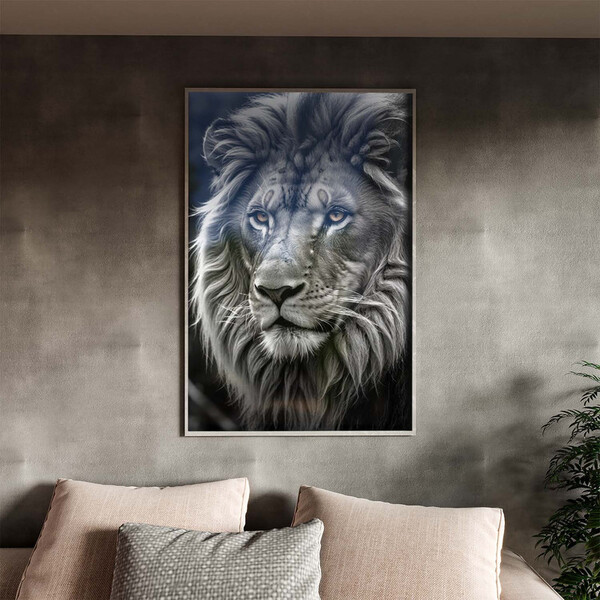 Quadro Decorativo Animais Elegância Selvagem Com Moldura E Vi