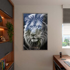 Quadro Decorativo Animais Elegância Selvagem Com Moldura E Vi