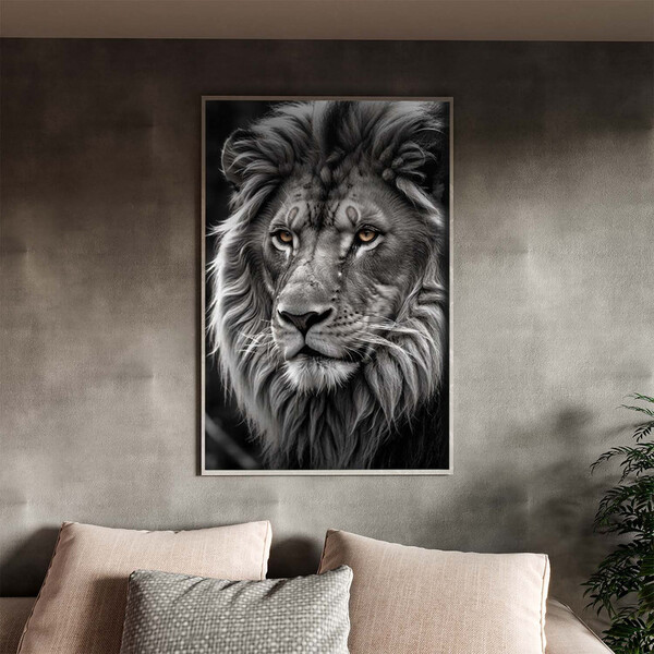 Quadro Decorativo Animais Elegância Selvagem Com Moldura Prat