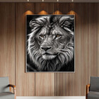 Quadro Decorativo Animais Elegância Selvagem Com Moldura Prat