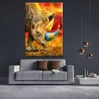 Quadro Decorativo Animais Elemental Rhino - 180x135cm