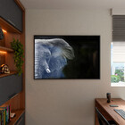 Quadro Decorativo Animais Elephant Black And White Com Moldur