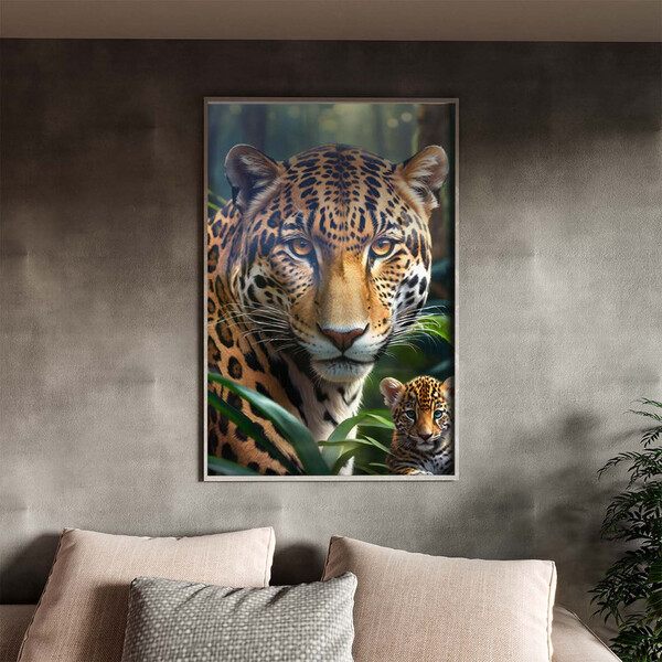 Quadro Decorativo Animais Esplendor Selvagem Com Moldura E Vi