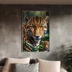 Quadro Decorativo Animais Esplendor Selvagem Com Moldura Prat