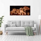 Quadro Decorativo Animais Família Leão - 200x120 Cm