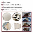 Quadro Decorativo Animais Família Leão Com Moldura Dourada E