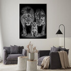 Quadro Decorativo Animais Family Everything - 180x100 Cm