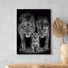 Quadro Decorativo Animais Family Everything - 90x60 Cm