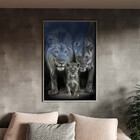 Quadro Decorativo Animais Family Everything Com Moldura E Vid