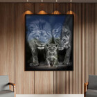 Quadro Decorativo Animais Family Everything Com Moldura E Vid