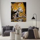 Quadro Decorativo Animais Family Golden Leopard - 120x80 Cm