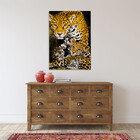 Quadro Decorativo Animais Family Golden Leopard - 90x60 Cm