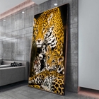 Quadro Decorativo Animais Family Golden Leopard Com Moldura M