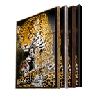 Quadro Decorativo Animais Family Golden Leopard Com Moldura P
