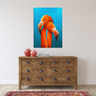 Quadro Decorativo Animais Flamingo Couple - 90x60 Cm