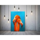 Quadro Decorativo Animais Flamingo Couple - 90x60cm
