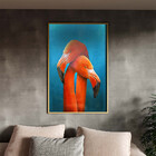 Quadro Decorativo Animais Flamingo Couple Com Moldura E Vidro