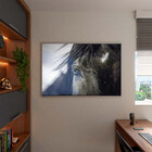 Quadro Decorativo Animais Horse Eye Com Moldura E Vidro Prata