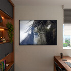 Quadro Decorativo Animais Horse Eye Com Moldura E Vidro Preto