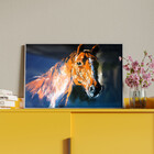 Quadro Decorativo Animais Horse Paint Com Moldura E Vidro Pra