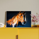 Quadro Decorativo Animais Horse Paint Com Moldura Prata - 200