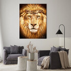 Quadro Decorativo Animais Leão De Judá - 200x100 Cm