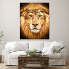 Quadro Decorativo Animais Leão De Judá - 200x100 Cm