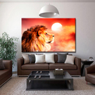 Quadro Decorativo Animais Leão Lion By The Sunset - 120x60 Cm