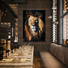 Quadro Decorativo Animais Leão Olhar Selvagem - 150x100 Cm