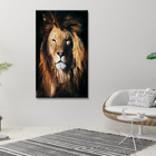 Quadro Decorativo Animais Leão Olhar Selvagem - 200x100 Cm
