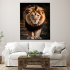 Quadro Decorativo Animais Lion Walk - 100x70 Cm