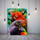 Quadro Decorativo Animais Papagaios - 180x120 Cm