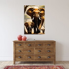 Quadro Decorativo Animais Passeio Suntuoso - 90x60 Cm