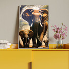 Quadro Decorativo Animais Passeio Suntuoso Com Moldura E Vidr