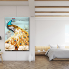 Quadro Decorativo Animais Pavão Real - 150x80 Cm