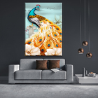 Quadro Decorativo Animais Pavão Real - 150x80 Cm