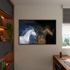 Quadro Decorativo Animais Raças Com Moldura E Vidro Preto - 1