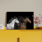 Quadro Decorativo Animais Raças Com Moldura Preto - 180x135 Cm