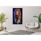 Quadro Decorativo Animais Rainbow Lion - 150x80cm